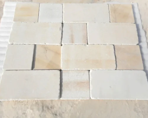 Yellow-Mint-Sandstone-Tumbled-Cobbles